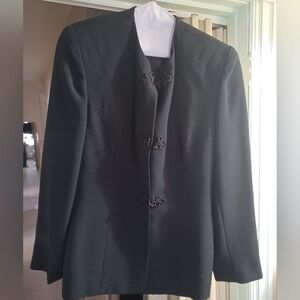 Psi By Michael Hrnjak Womens Suit Jacket Blazer Black Long Sleeve 14 USA